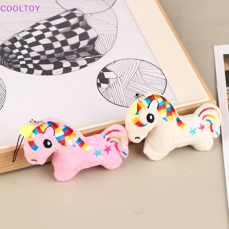 Móc Khóa Hình Ngựa Hoạt Hình 10CM Bằng Lông Nhung Nhiều Màu Sắc