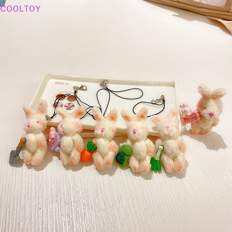 Cooltoy Móc Khóa Điện Thoại Hình Búp Bê Thỏ Nhồi Bông DIY Dễ Thương Sáng Tạo Cho Nữ