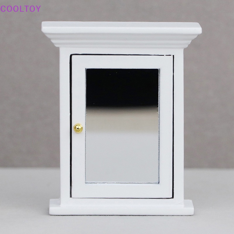Cooltoy Tủ Quần Áo Trung Quốc Mini Tỷ Lệ 1 / 12 Có Gương Trang Trí Nhà Búp Bê