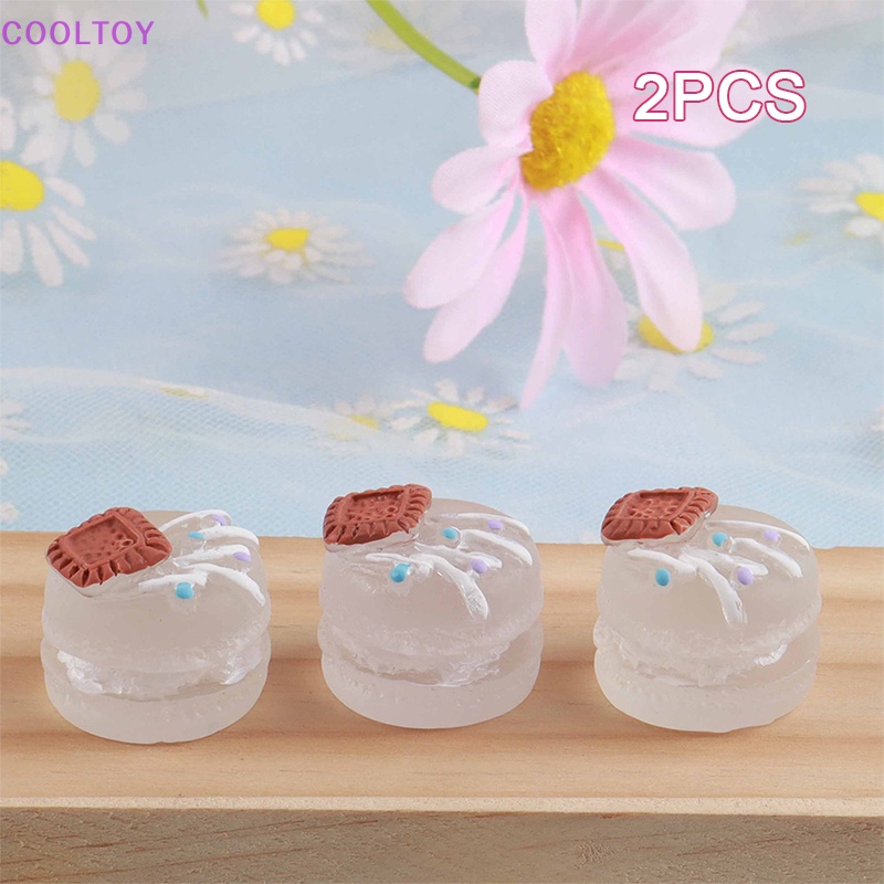Set 2 Phụ Kiện Trang Trí Điện Thoại Kiểu Bánh Macaron 3D DIY Bằng Nhựa Resin Dạ Quang