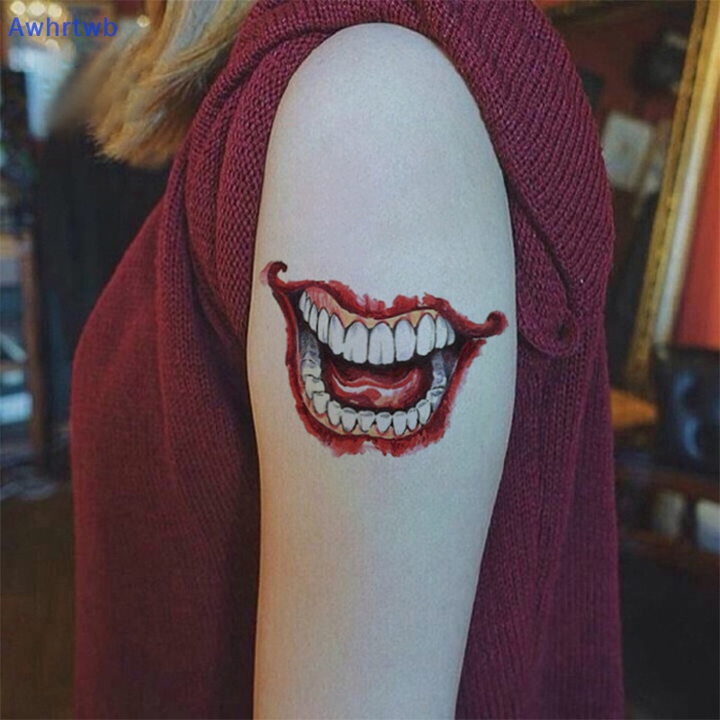 1 Tấm Hình Xăm Dán Tạm Thời Chống Nước Hình Vết Thương Kinh Dị Halloween Mới