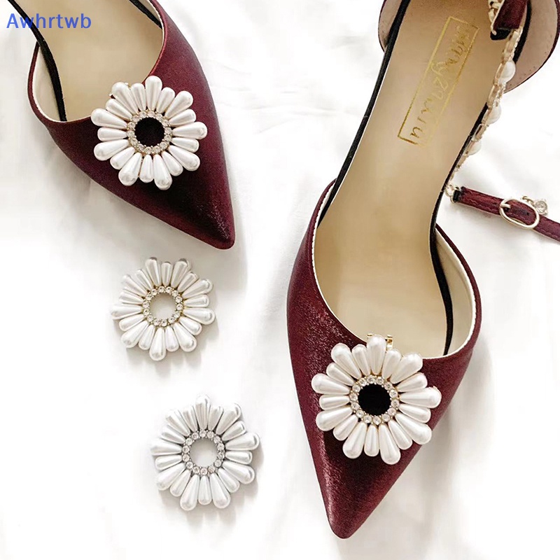 1 Kẹp Ngọc Trai Trang Trí Giày Cao Gót Cho Cô Dâu Mới