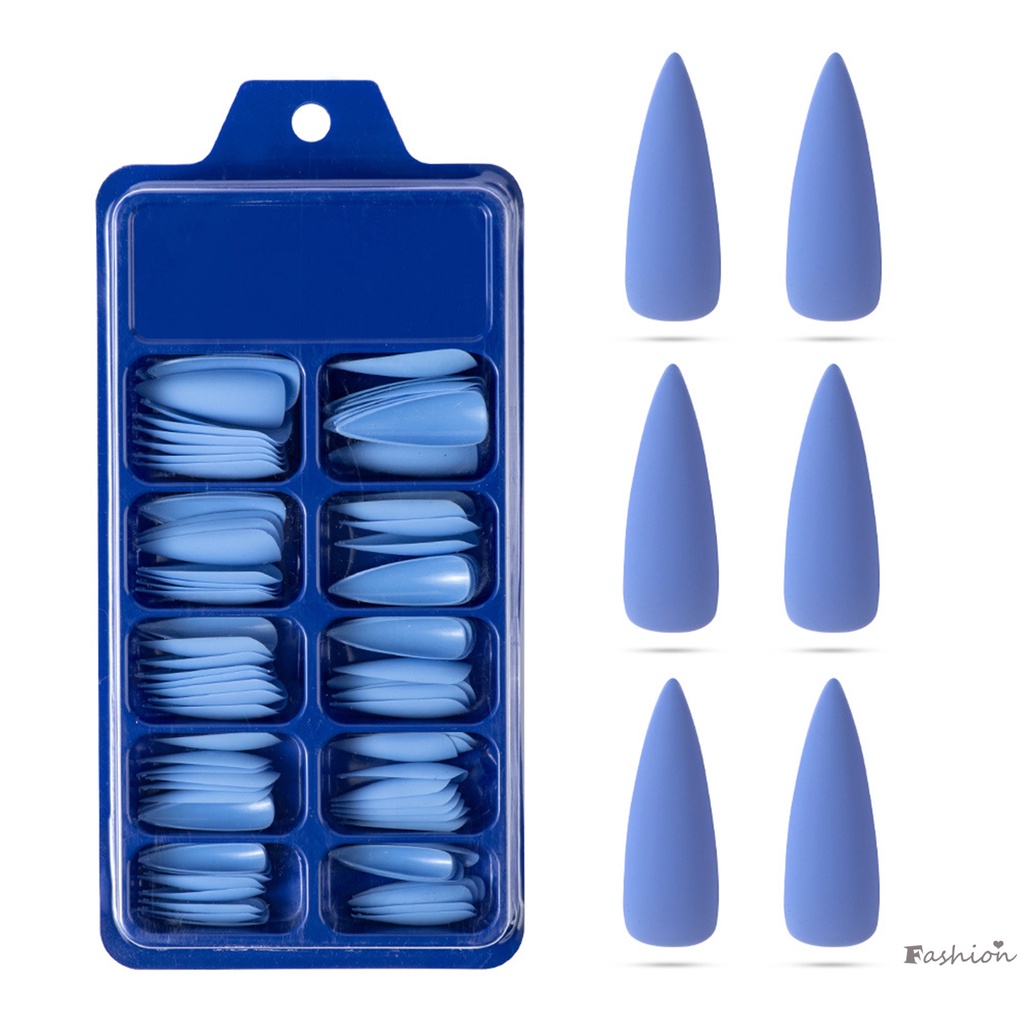 Set 100 Móng Tay Màu Sắc Đơn Giản Không Độc Hại