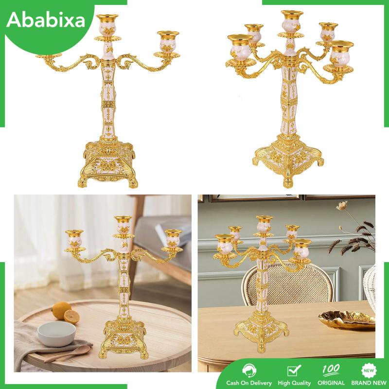 [Ababixa] Giá Đỡ Đèn Cầy Bằng Kim Loại Phong Cách Cổ Điển Trang Trí Bàn Tiệc Kỳ Nghỉ