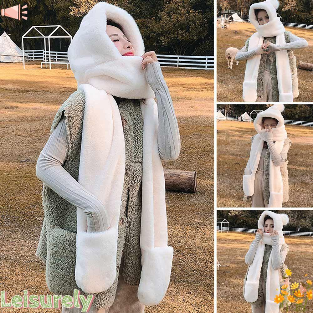 Khăn Choàng Cổ Giữ Ấm Chống Gió Dày Hai Lớp Thời Trang Mùa Đông