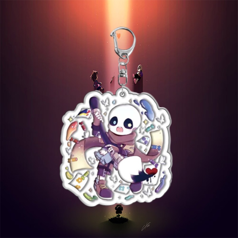 Móc Khóa Họa Tiết Hoạt Hình Undertale Sans Flowey Papyrus Asriel