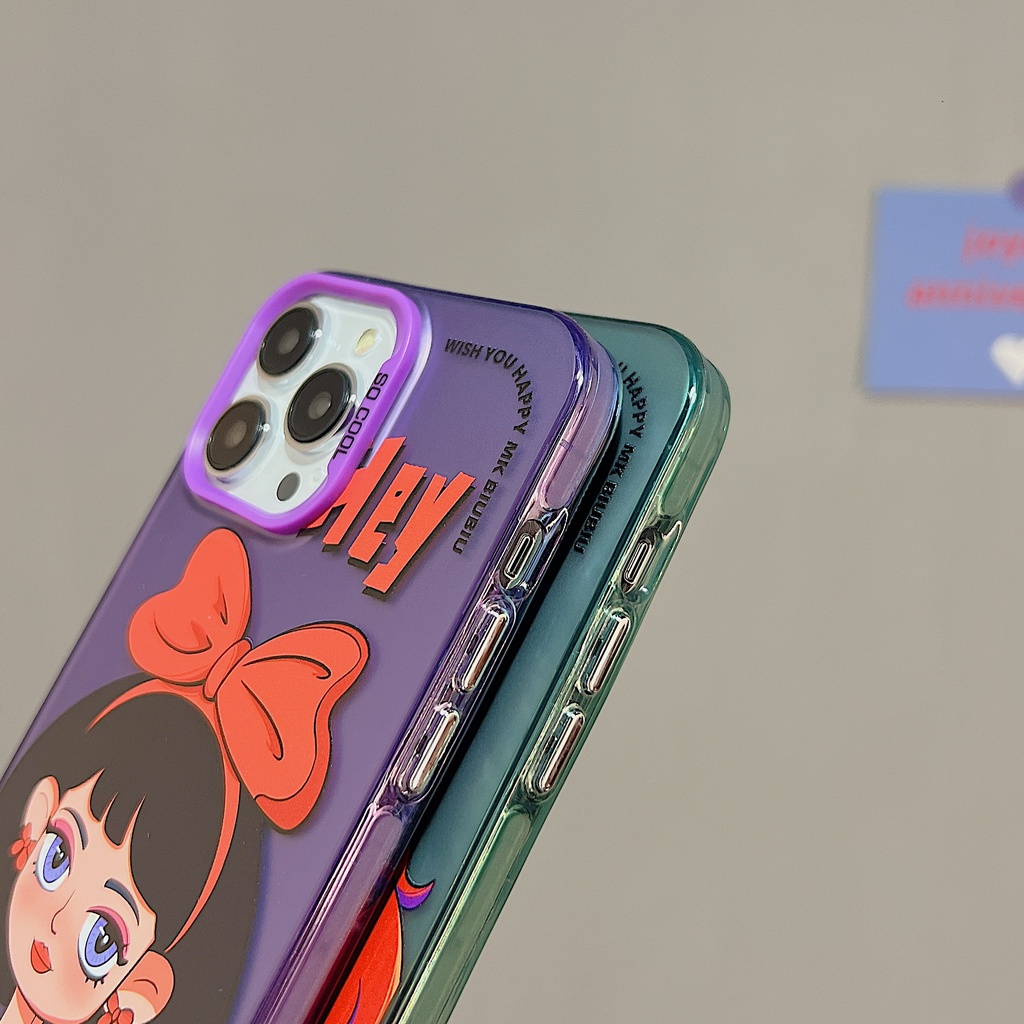 Ốp Điện Thoại TPU Mềm Trong Suốt Chống Sốc Họa Tiết Hoạt Hình Hai Mặt Cho iPhone 11 13 12 14 Pro Max