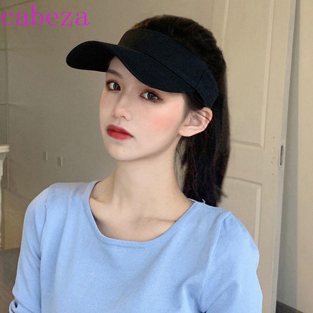 Mũ Lưỡi Trai Hở Chóp Chống Tia UV Màu Trơn Thời Trang Đường Phố Thanh Lịch Có Thể Điều Chỉnh Cho Nữ