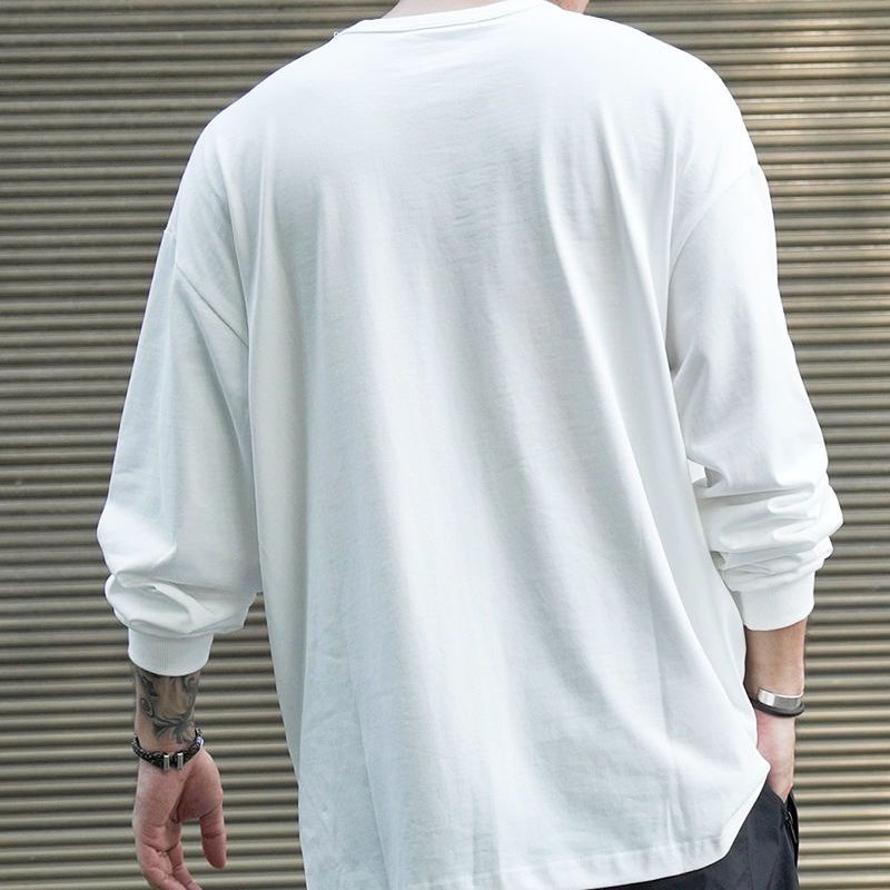 Áo Thun Tay Dài Cổ Tròn Dáng Rộng Phong Cách Hip Hop Thời Trang Xuân Thu Cho Nam Và Nữ