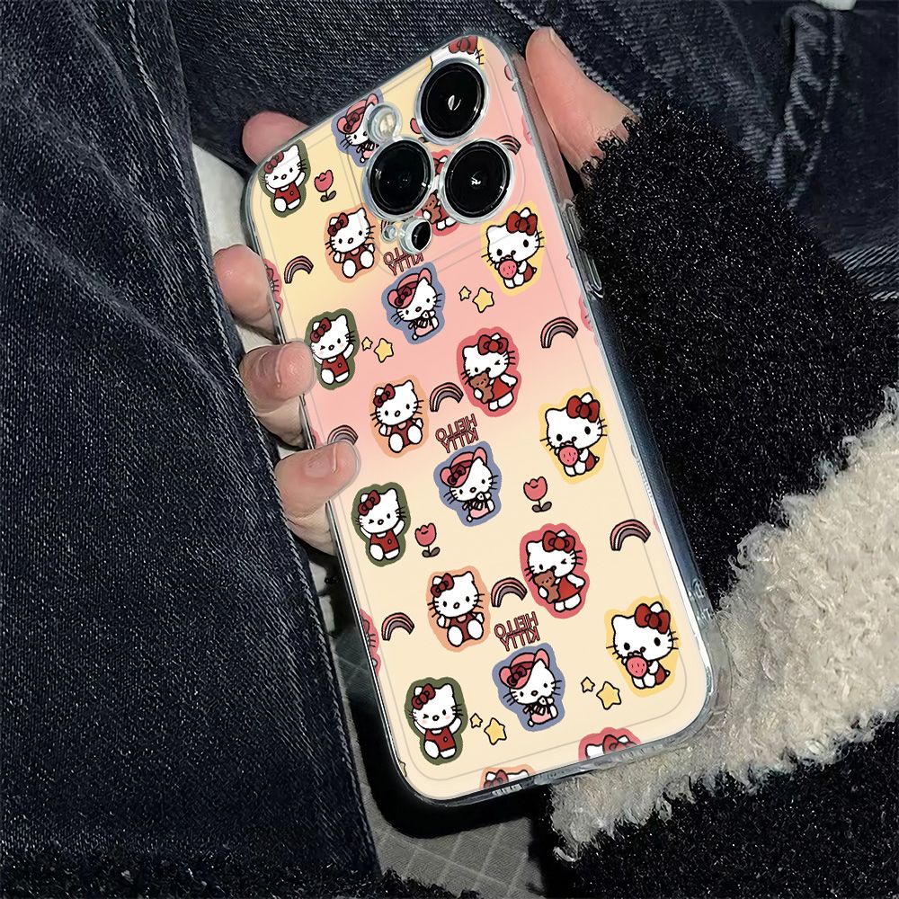 ✅Ốp Điện Thoại Dẻo Họa Tiết Chú Mèo Dễ Thương Chống Sốc Cho Iphone13 12 6Inkt Cat 14pro78 11