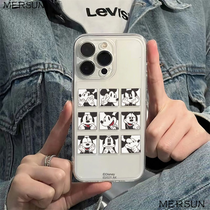 ✅Ốp Điện Thoại Mềm Chống Sốc Họa Tiết Chuột Mickey Cho Iphone 12136In plus14pro11 2QBC 78 max