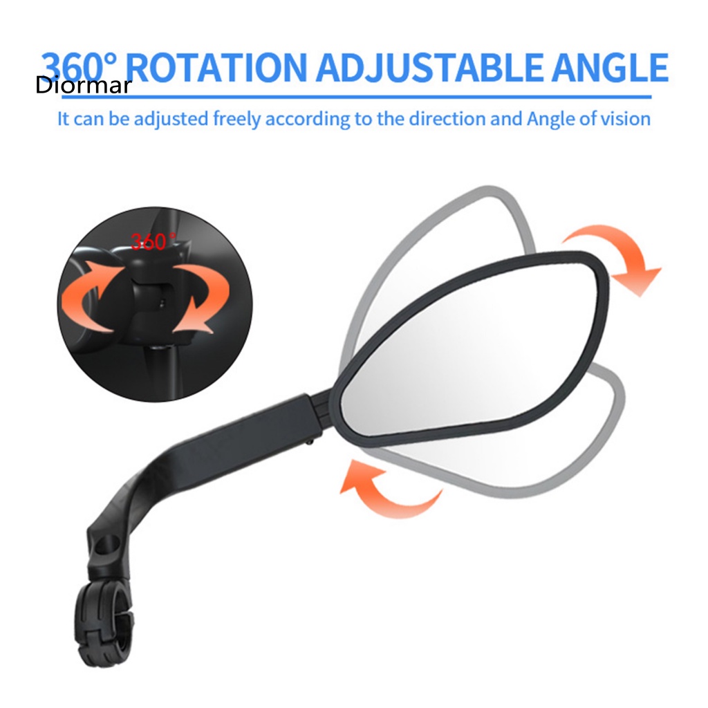 Gương Chiếu Hậu Hiệu Ứng Phản Quang Bằng Thép Không Gỉ Gắn Tay Lái Xe Đạp Gấp Gọn Linh Hoạt