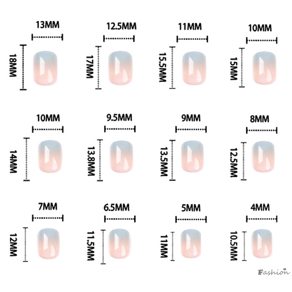 Bộ Móng Tay Giả Mượt Mà Phong Cách Pháp Không Gây Bong Tróc