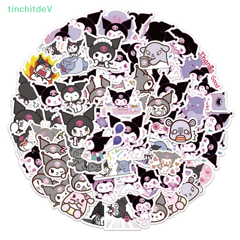 [TinchitdeV] Hình Dán Anime Kuromi Chống Thấm Nước Trang Trí Xe Đạp / Ván Trượt / Điện Thoại [Mới]