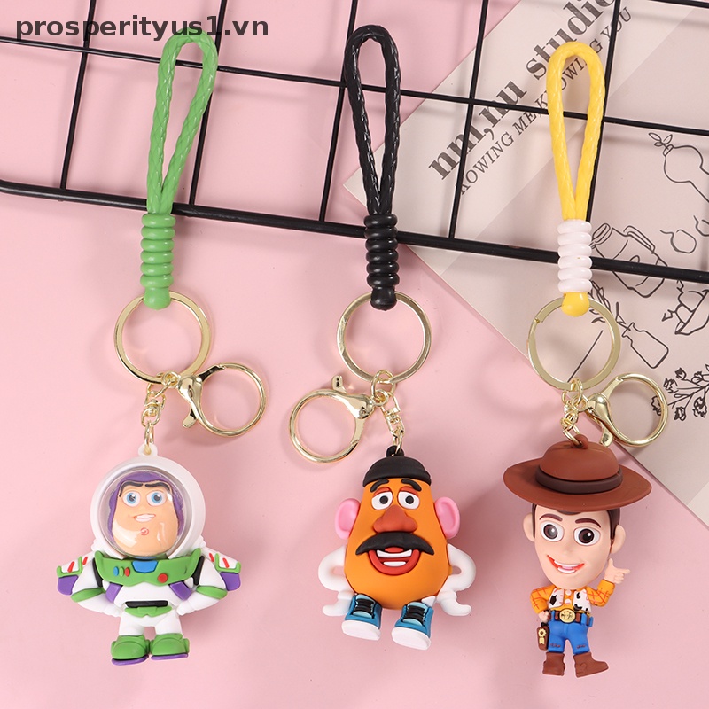 DISNEY [prosperityus1] Móc Khóa Búp Bê Hoạt Hình Toy Story Buzz Lightyear Woody Lotso [VN]