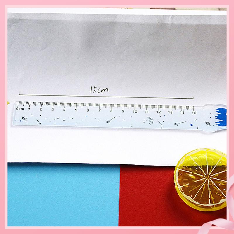 Thước Kẻ Hình Hoạt Hình Bằng Acrylic Trong Suốt Dễ Thương Có Thước Đo