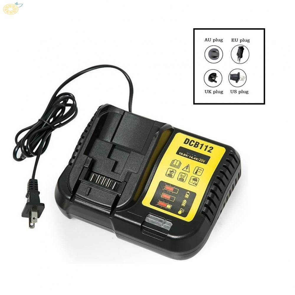 【VARSTR】Black DCB112 Replacement Battery Charger for De walt Li Ion Battery DCB127 DCB121