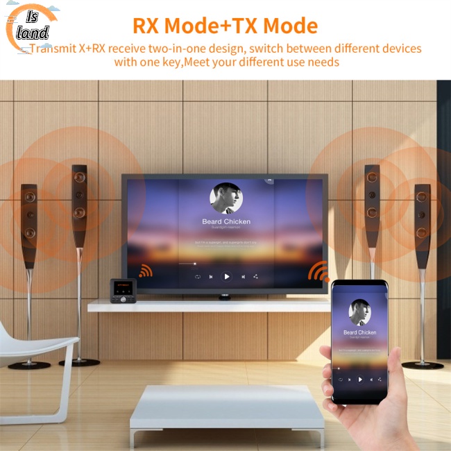 Bộ Truyền Nhận Tín Hiệu Bluetooth 5.0 Gtmedia Rt05 2 Trong 1 Cho Điện Thoại / Máy Tính Bảng