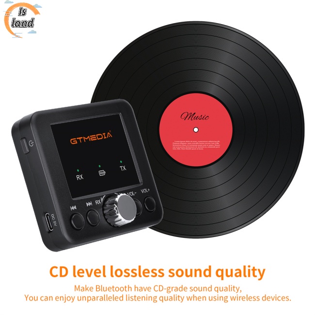 Bộ Truyền Nhận Tín Hiệu Bluetooth 5.0 Gtmedia Rt05 2 Trong 1 Cho Điện Thoại / Máy Tính Bảng
