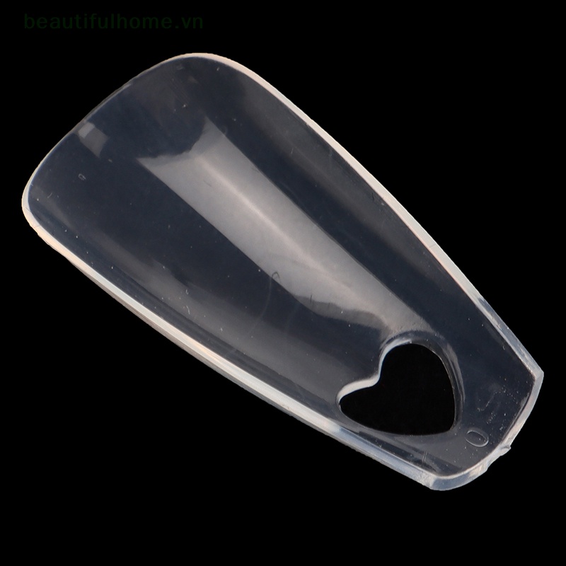Bộ 120 Móng Tay Giả Bằng Acrylic Che Phủ Toàn Diện Họa Tiết Trái Tim Rỗng