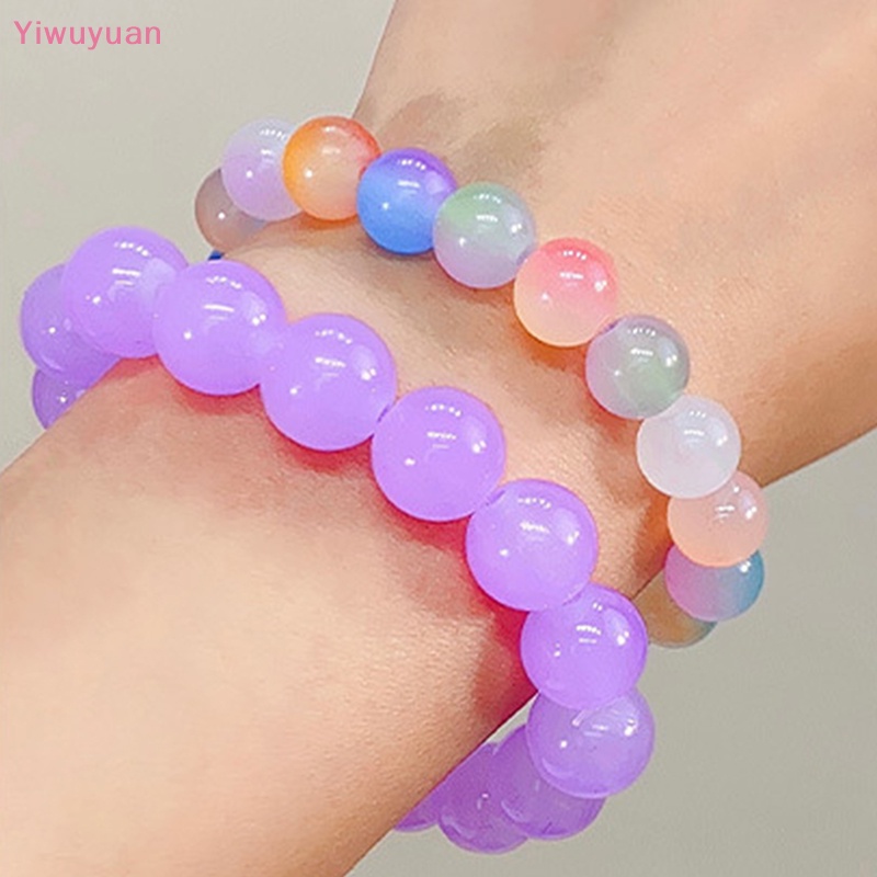 < Yiwuyuan > Vòng Đeo Tay Pha Lê Thủy Tinh Màu Gradient Có Thể Phân Hủy Cho Nữ Mới