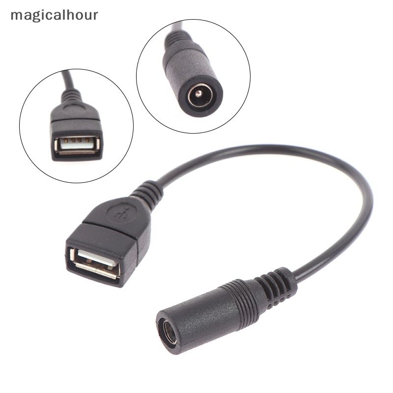 Dây Cáp Nối Chuyển Đổi 5.5X2.1Mm DC Female Sang USB AF DC Male Cho Laptop