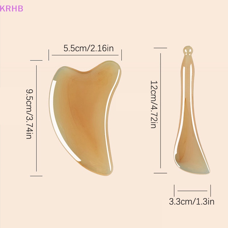 Dụng Cụ Mát Xa Mặt Và Cơ Thể Thon Gọn Thương Hiệu KRHB Gua Sha Mới