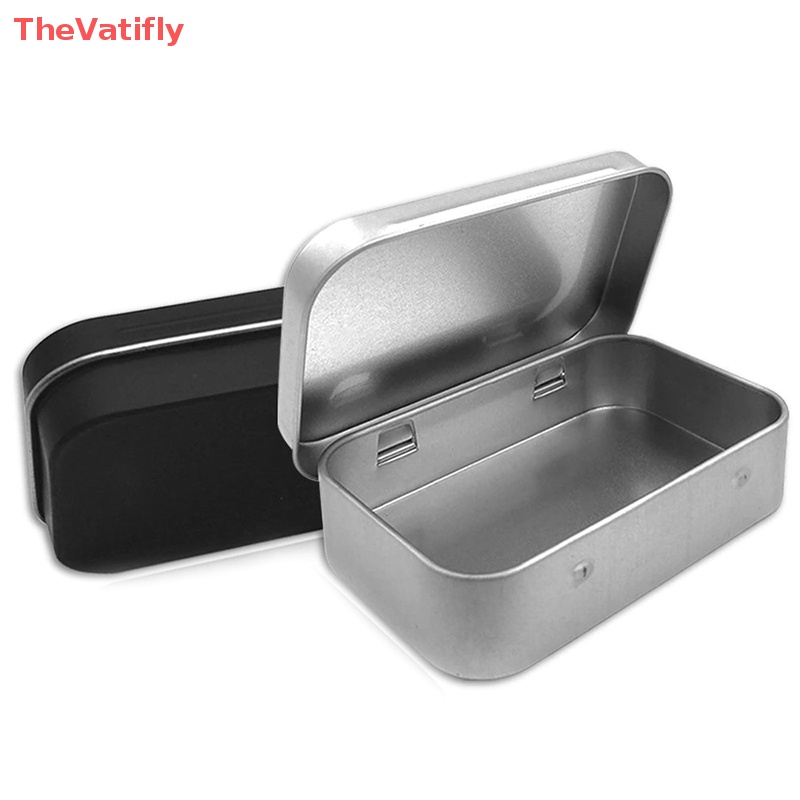 [Thevalifly] Bộ Dụng Cụ Sinh Tồn Nhỏ Bằng Thiếc Rỗng Màu Bạc / Đen Đựng Đồ Dùng Nhỏ