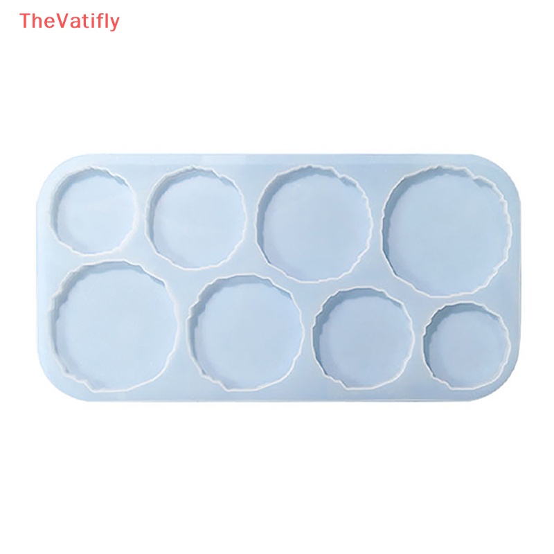 [Thevalifly] Khuôn Silicone Làm Đế Lót Ly Tròn 8 Ngăn DIY Trang Trí Nội Thất Nhà Bán Chạy