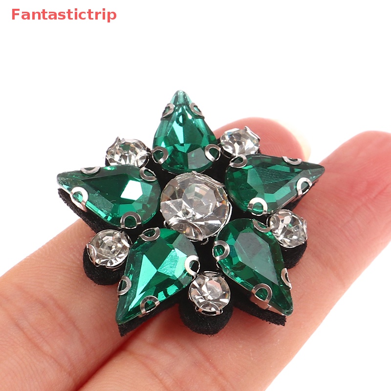 [Fantastictrip] Set 5 Miếng Vá Thủ Công Hình Ngôi Sao Đính Đá Cườm May Vá Quần Áo DIY Mới