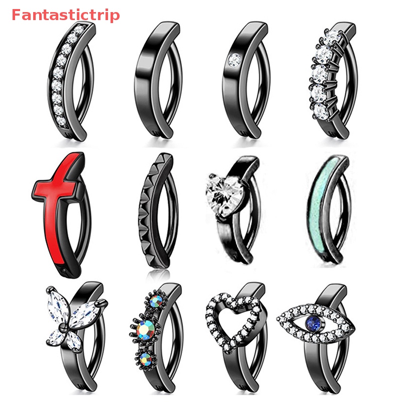 Khuyên Rốn Dạng Thanh Tạ Cong Bằng Thép Không Gỉ Đính Đá Zircon Thông Dụng Cho Nữ