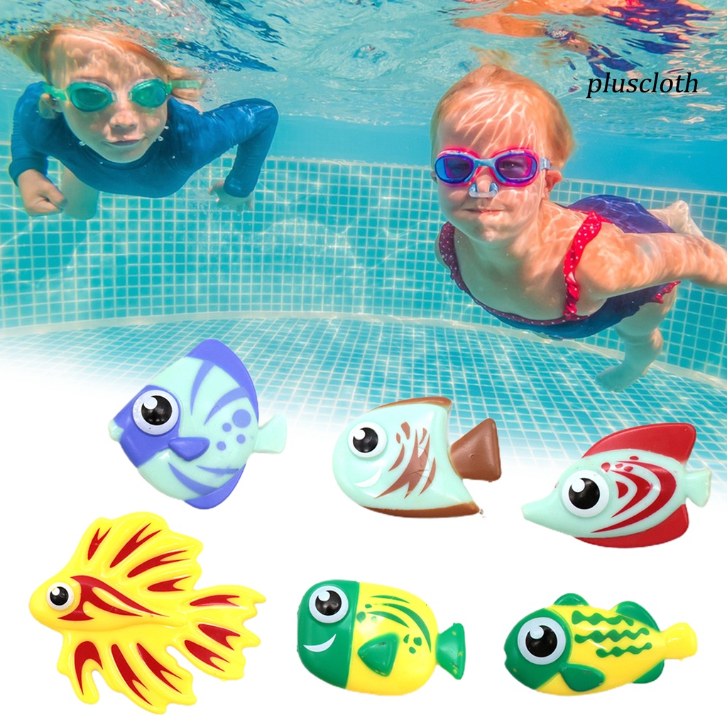 Bộ 6 Cá Nhựa PVC Đồ Chơi Nhiều Màu Sắc Cho Bé