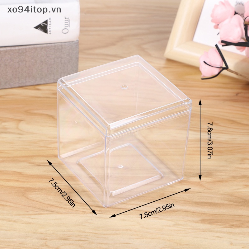 1 Hộp Đựng Quà Bằng Nhựa Trong Suốt Có Nắp Đậy