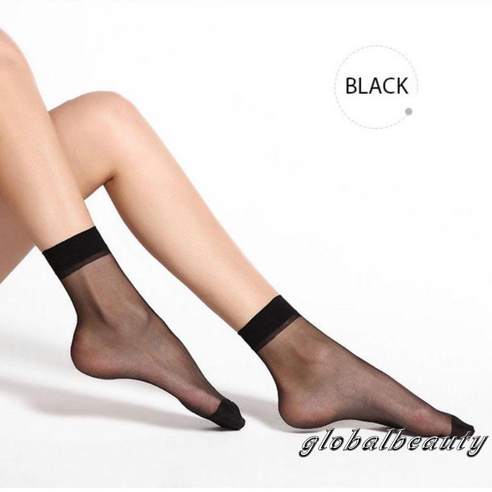 Vớ Cổ Ngắn Siêu Mỏng Sáng Bóng Nhìn Thấy Mùa Hè Cho Nữ