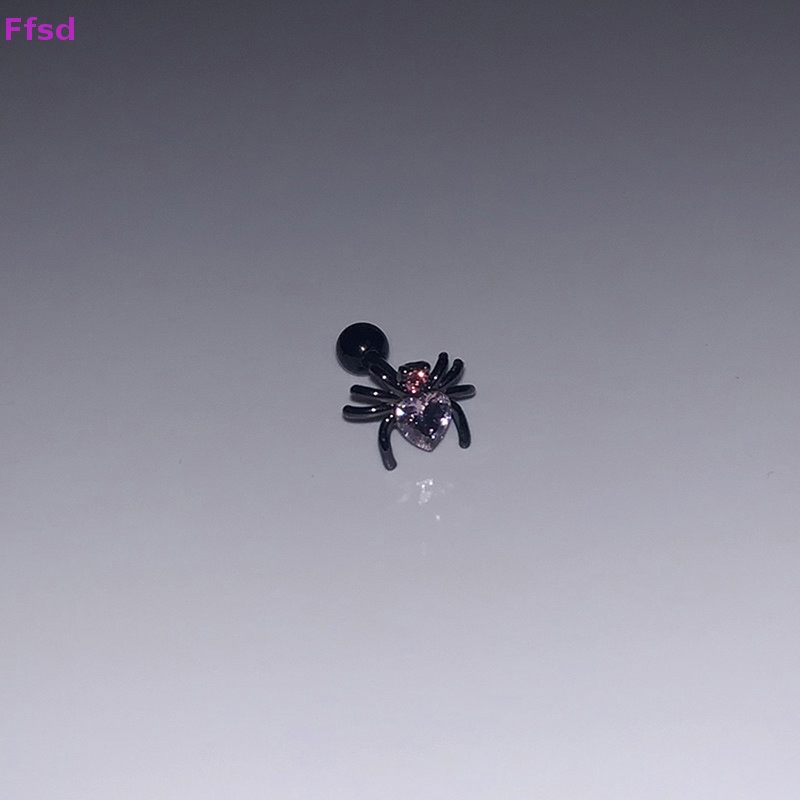 1 Đôi Khuyên Tai Hình Nhện / Trái Tim Đính Đá Zircon Thời Trang Cho Nữ