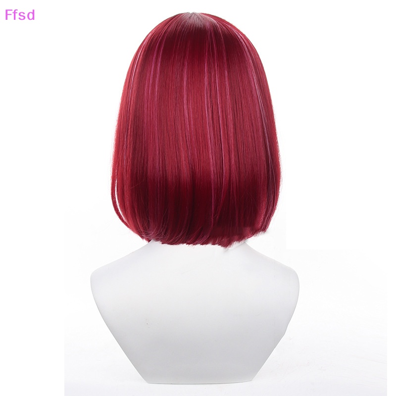 Tóc Giả Ngắn 34cm Màu Đỏ Hồng Hỗn Hợp Hóa Trang Oshi No Ko Arima Kana