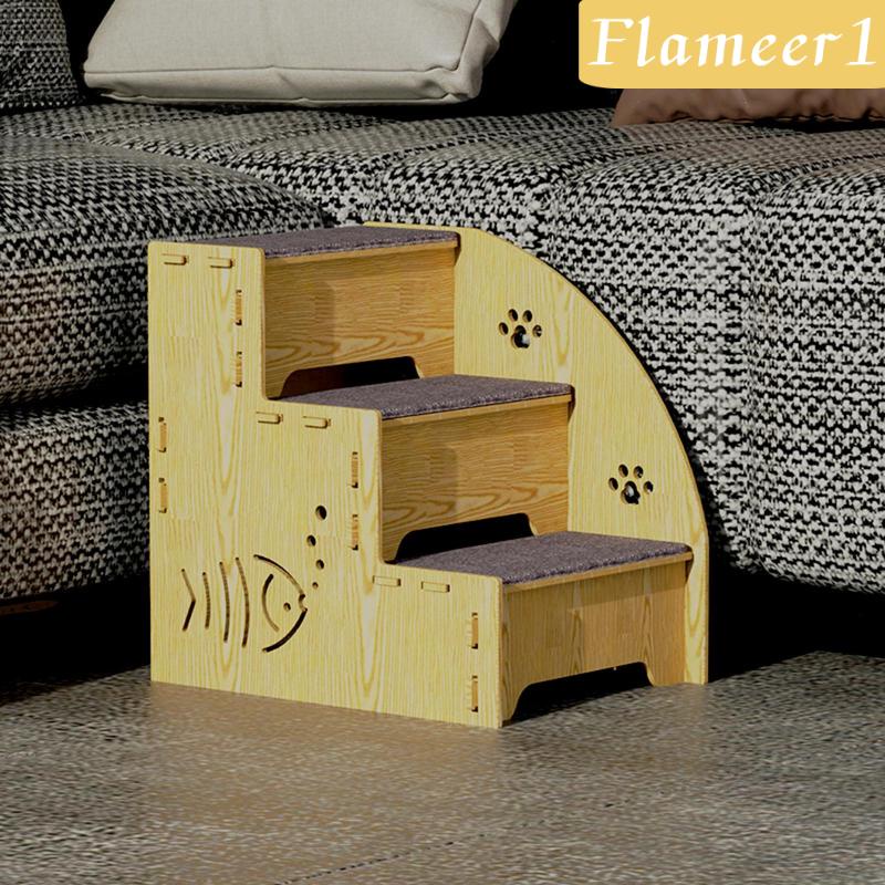 Bậc Thang Leo Bằng Gỗ Chống Trượt Cho Thú Cưng Chó Mèo 1]
