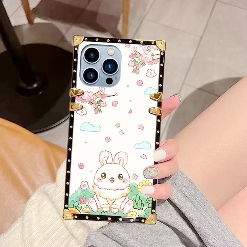 Hàng Mới Về Ốp Điện Thoại Hình Vuông Họa Tiết Hoạt Hình Cho iPhone XSmax XR XS / IX 7Plus / 8P 6SPlus / 6P 7 / 8 / SE 2020 6 / 6S 13mini 12mini