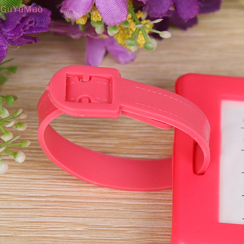 [cxGUYU] Thẻ Ghi Thông Tin Hành Lý Bằng Silicon PVC Mềm Họa Tiết Hoạt Hình Sáng Tạo