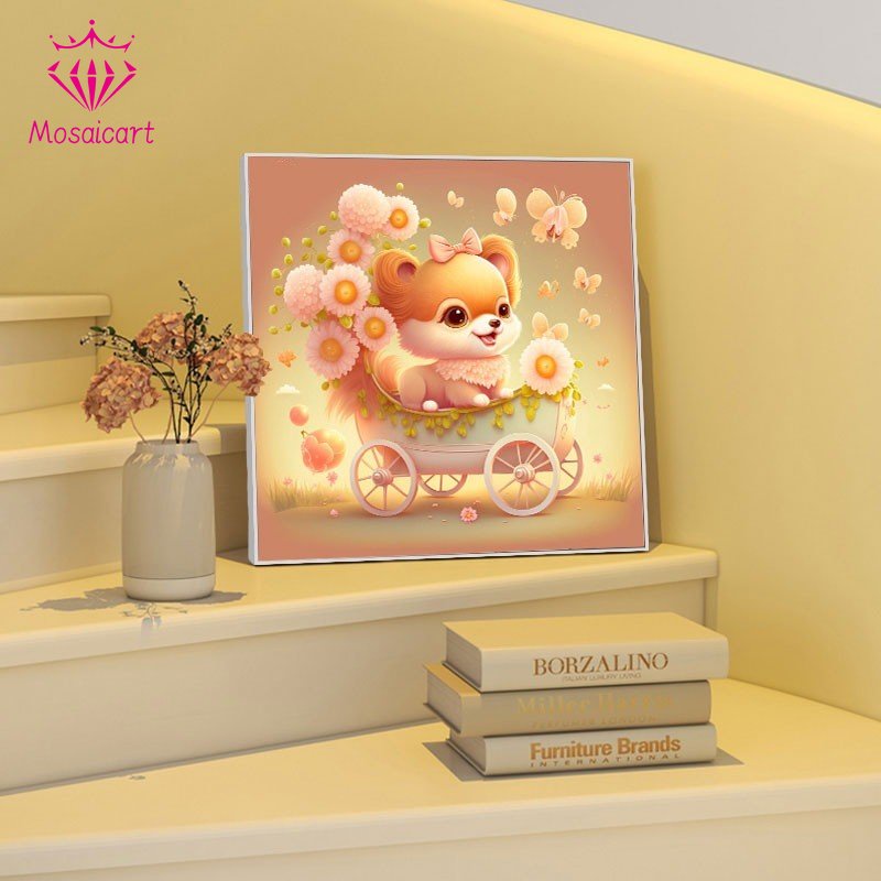 Bộ Tranh Đính Đá Họa Tiết Hoạt Hình Dễ Thương Độc Đáo Dùng Trang Trí Phòng Ngủ Cho Bé