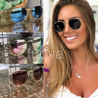 Kính râm Ray Ban Gương Cổ Điển màu đen nâu xanh hồng hình lục giác Retro siêu khuyến mãi thời trang mới bảo vệ unisex cho nữ Uv-400 mùa hè blogge hiện đại 20ko