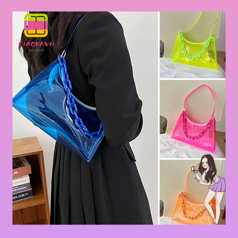 Túi Đeo Vai Bằng PVC Trong Suốt Thời Trang Cho Nữ