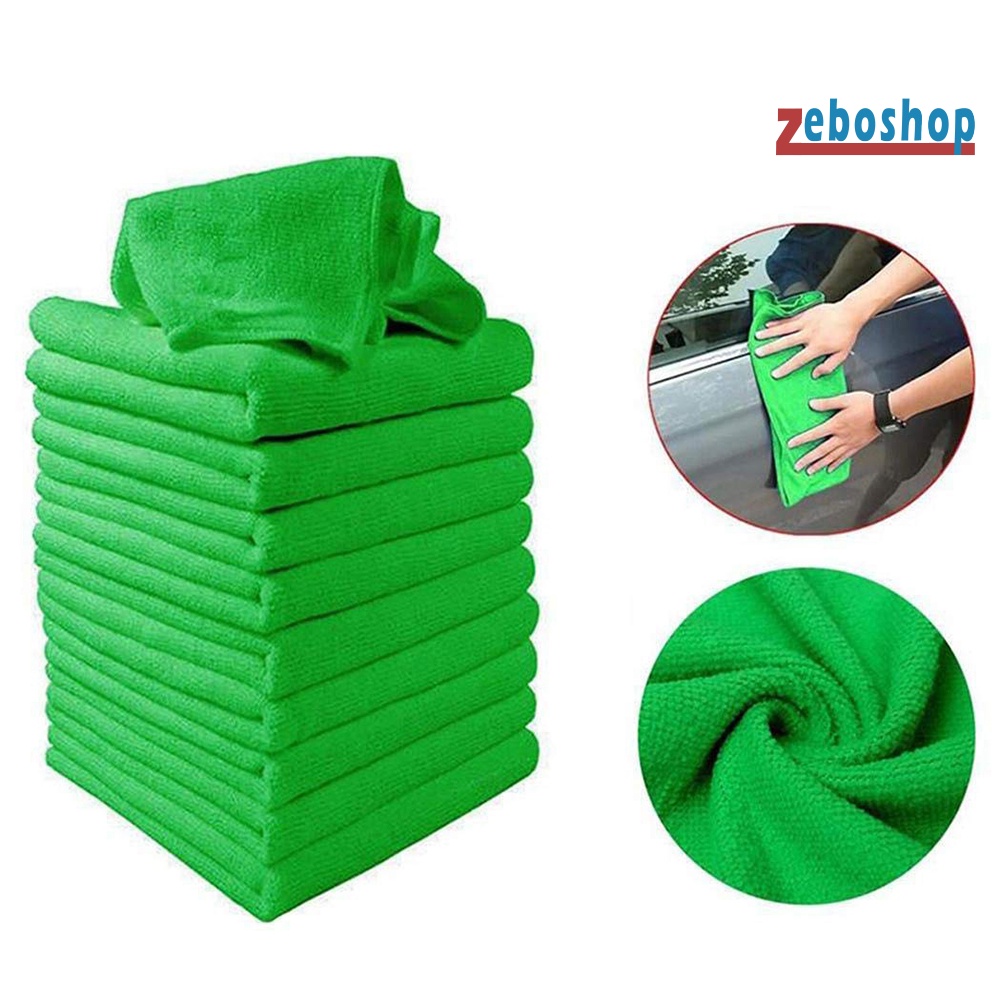 Bộ 10 Khăn Lau Xe Hơi Mềm Mại, Kích Thước 25x25cm