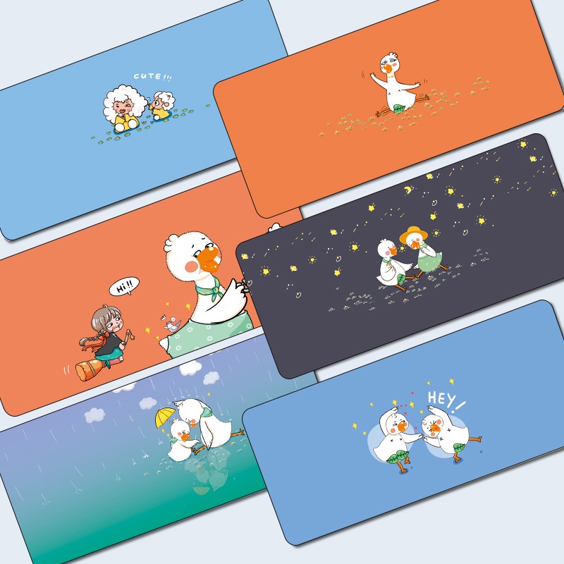 Miếng Lót Chuột Và Bàn Phím Máy Tính Không Trơn Hình Minh Họa Nhỏ Dễ Thương