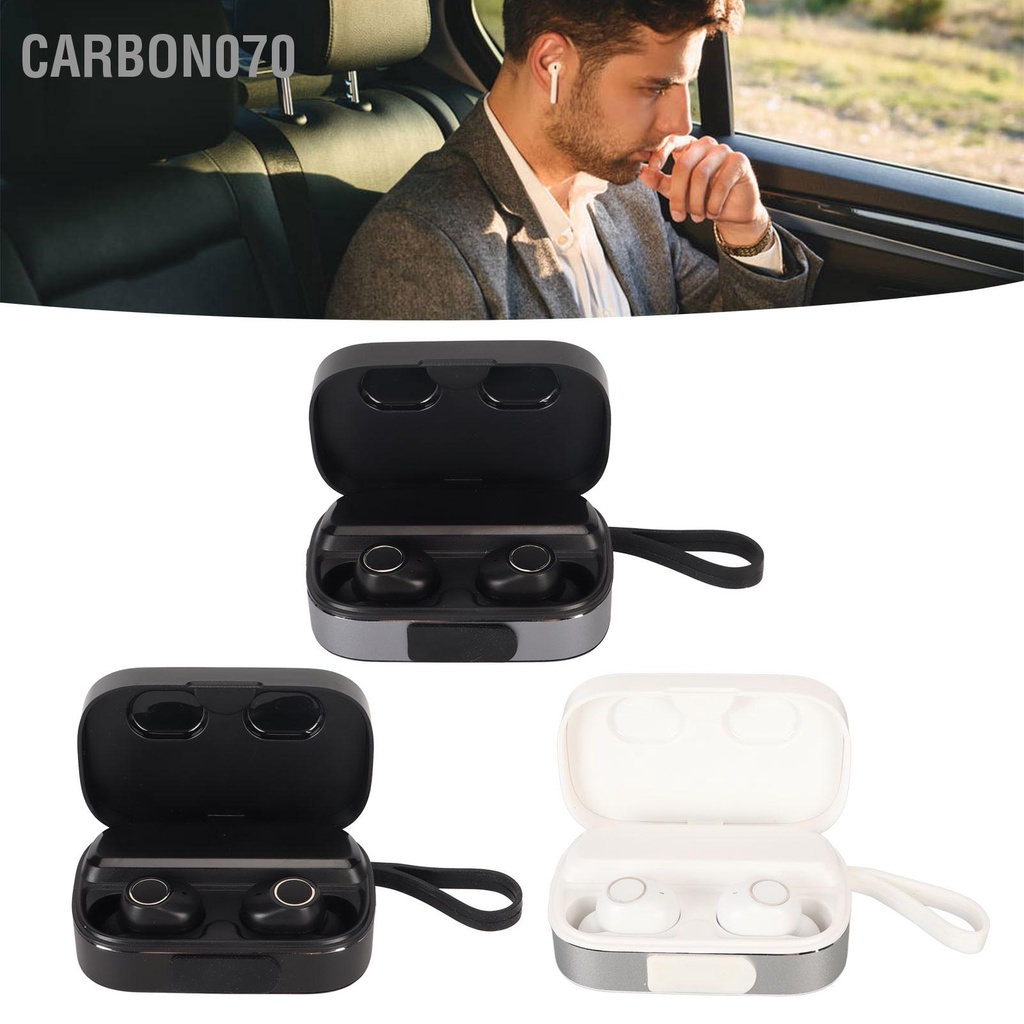 Carbon070 Tai Nghe Nhét Bluetooth Âm Thanh Nổi IPX7 Chống Nước Bass Nặng Không Dây Có Gương Màn Hình Hiển Thị Kỹ Thuật Số Hộp Sạc