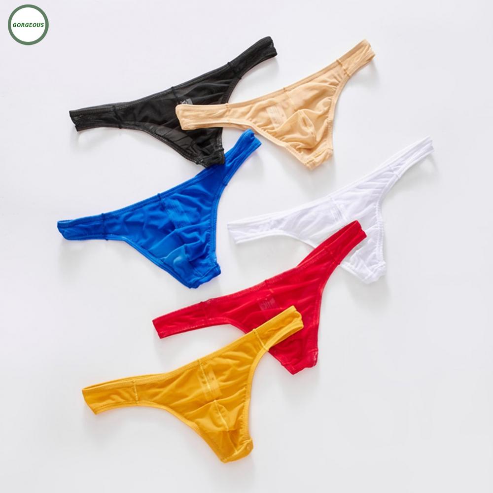 New Coming~Briefs High Elastic M-XL Male Mens Mesh Seamless See-Through Sissy Solid#Home Essentialses