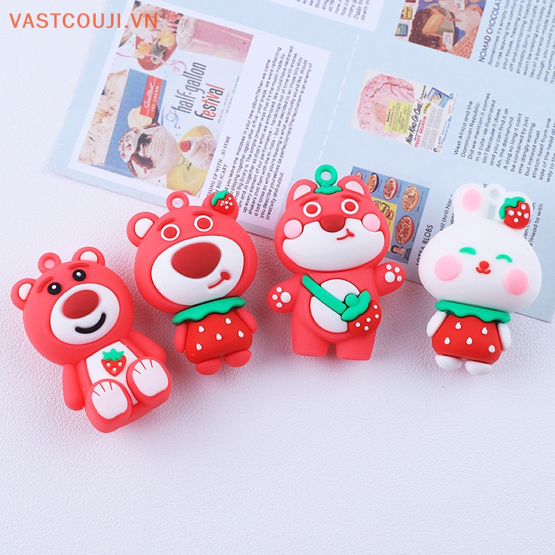 Móc Khóa Hình Gấu 3D Bằng Nhựa Resin DIY Trang Trí Điện Thoại