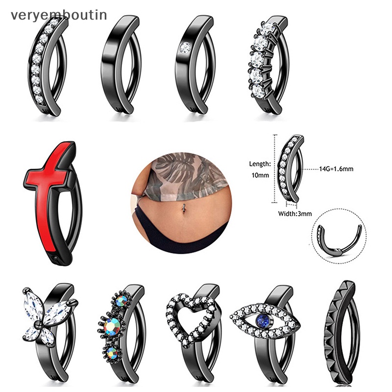 Khuyên Rốn Dạng Thanh Tạ Cong Bằng Thép Không Gỉ Đính Đá Zircon Phổ Biến Cho Nữ n