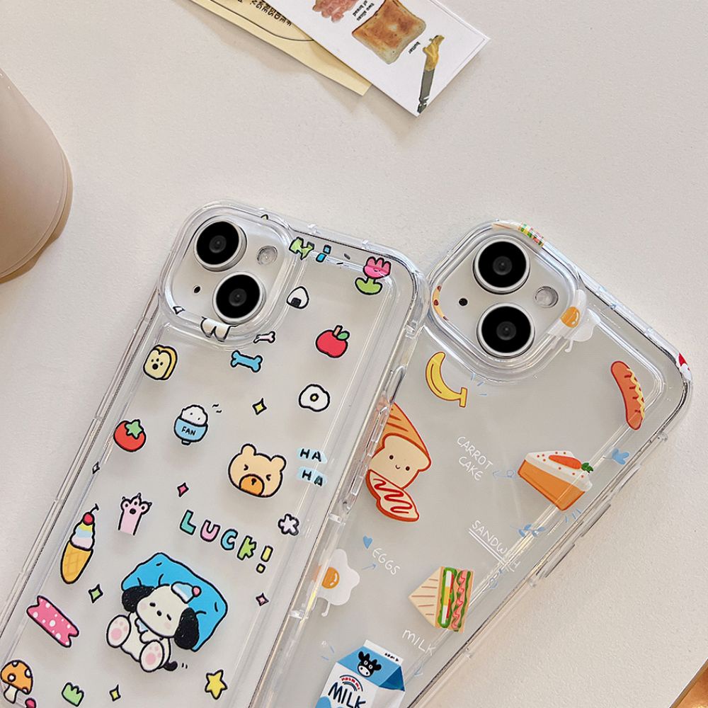 Ốp Điện Thoại TPU Mềm Có Túi Khí Chống Sốc In Hình Bánh Mì Cho IPhone 14 Pro Max 13 12 11 Pro Max XS XR 7 8 Plus
