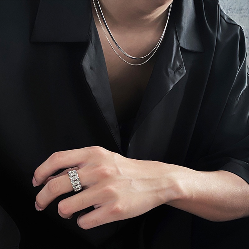 Vòng cổ Xương Rắn Hai Lớp Phong Cách hip hop Đường Phố Đơn Giản Sang Trọng Cho Nam Và Nữ